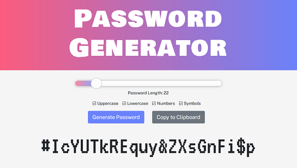 Password Generator Screenshot